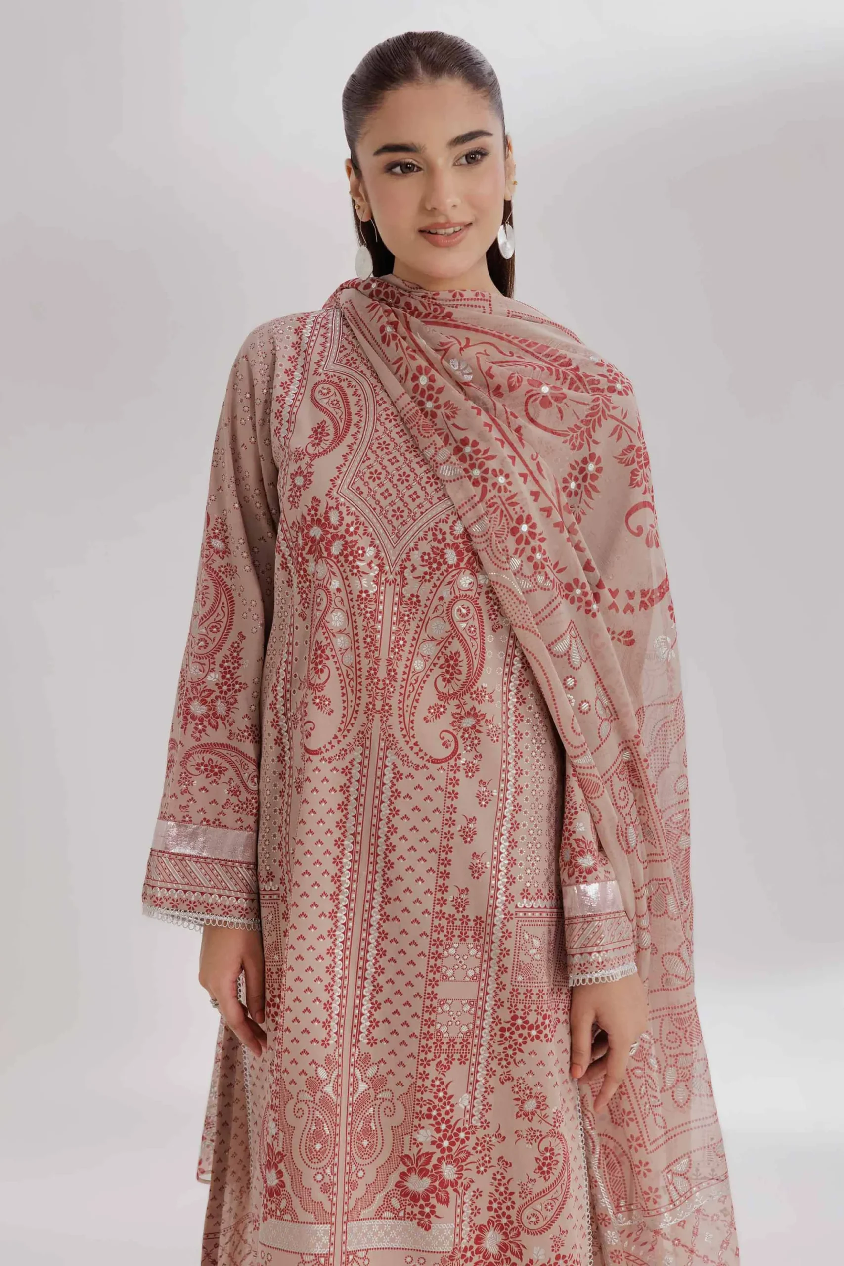 3 Piece - Foil Printed Suit - 42501906