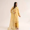 3 Piece - Paste Printed Embroidered Suit - 42501850