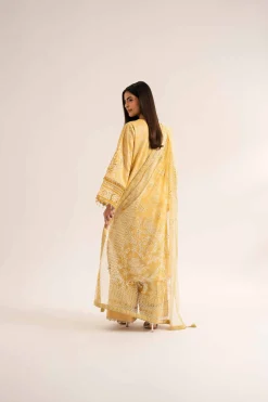 3 Piece - Paste Printed Embroidered Suit - 42501850