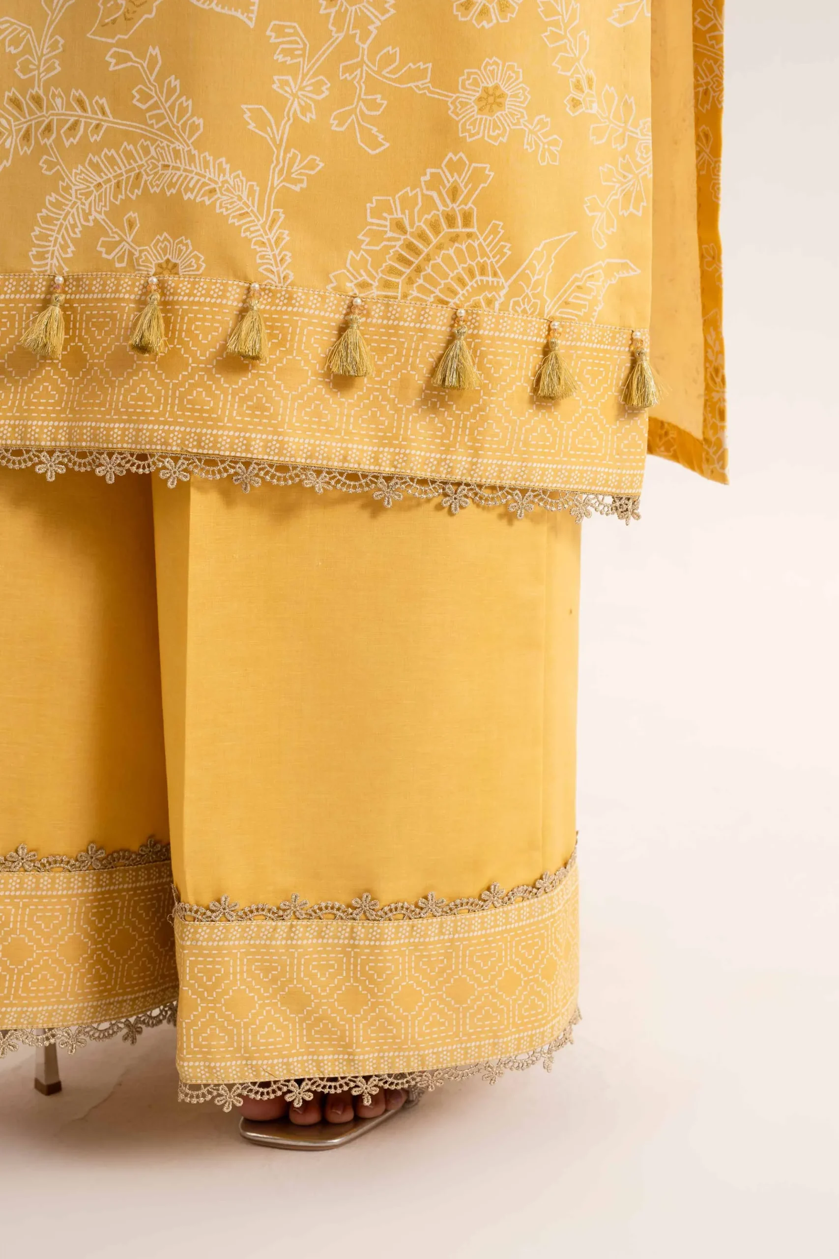 3 Piece - Paste Printed Embroidered Suit - 42501850