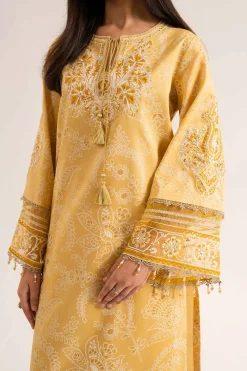 3 Piece - Paste Printed Embroidered Suit - 42501850