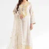 3 Piece - Paste Printed Embroidered Suit - 42501852