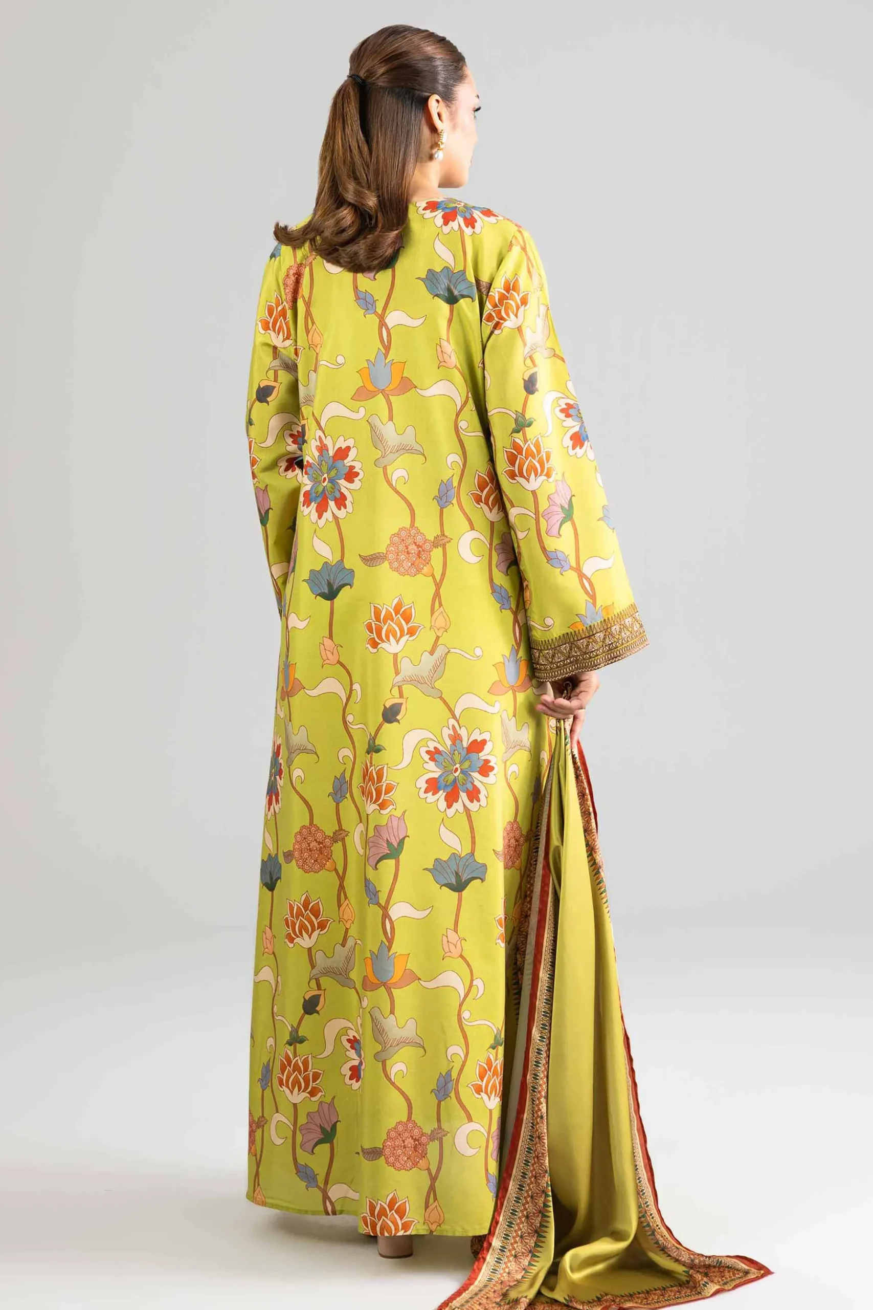 2 Piece - Printed Embroidered Dress - FE26-69