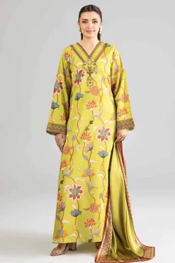 2 Piece - Printed Embroidered Dress - FE26-69