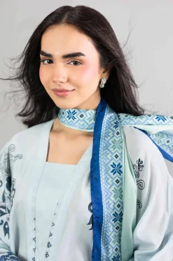 2 Piece - Printed Embroidered Shirt - FE26-68