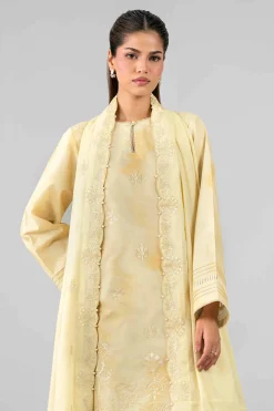 3 Piece - Printed Embroidered Suit - 42601808