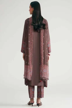 3 Piece - Printed Embroidered Suit - KFE26-110