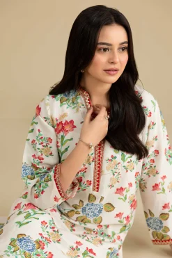 2 Piece - Printed Embroidered Suit - KFE26-209