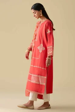 2 Piece - Printed Embroidered Suit - KFE26-27