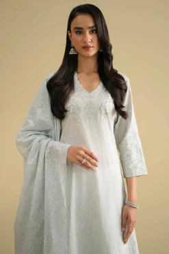 2 Piece - Printed Embroidered Suit - KFE26-229