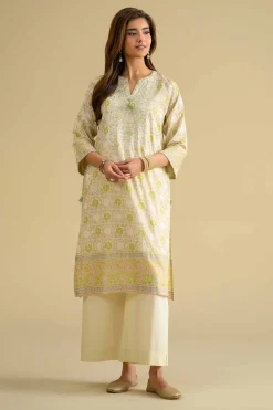 2 Piece - Printed Embroidered Suit - KFE26-63