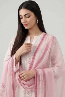3 Piece - Printed Embroidered Suit - KFE26-107
