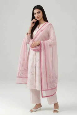 3 Piece - Printed Embroidered Suit - KFE26-107