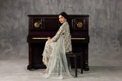 3 Piece - Printed Embroidered Suit - KFE26-130