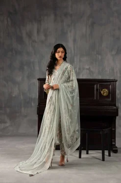 3 Piece - Printed Embroidered Suit - KFE26-130