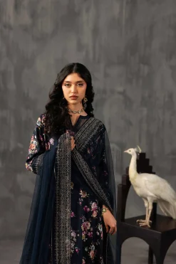 3 Piece - Printed Embroidered Suit - KFE26-118