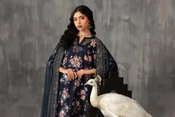 3 Piece - Printed Embroidered Suit - KFE26-118