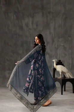 3 Piece - Printed Embroidered Suit - KFE26-118