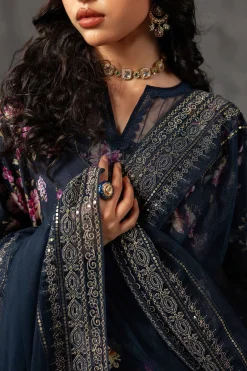 3 Piece - Printed Embroidered Suit - KFE26-118