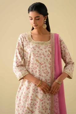 3 Piece - Printed Embroidered Suit - KFE26-117