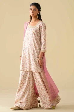 3 Piece - Printed Embroidered Suit - KFE26-117