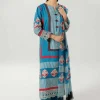 3 Piece - Printed Embroidered Suit - 42519593