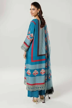 3 Piece - Printed Embroidered Suit - 42519593