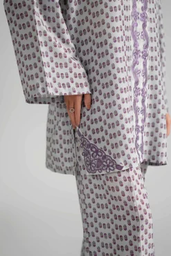 2 Piece - Printed Embroidered Suit - PE26-353