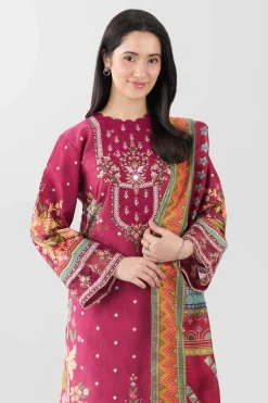 2 Piece - Printed Embroidered Suit - PE26-136