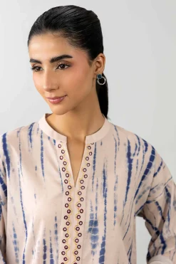 3 Piece - Printed Embroidered Suit - PE26-521