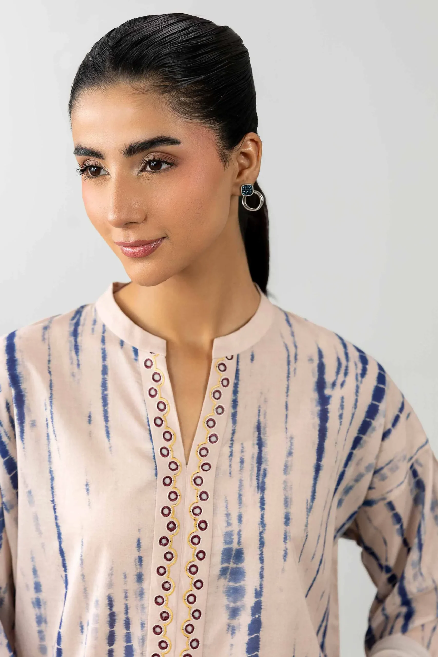 3 Piece - Printed Embroidered Suit - PE26-521