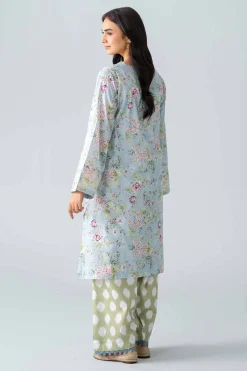 2 Piece - Printed Embroidered Suit - PE26-587
