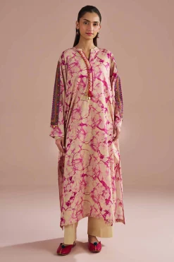 2 Piece - Printed Embroidered Suit - PE26-253