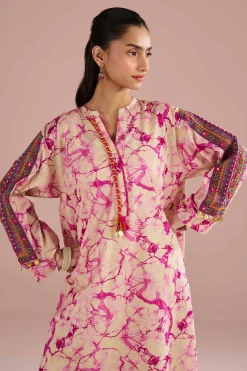 2 Piece - Printed Embroidered Suit - PE26-253