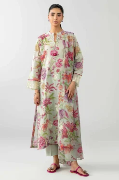 3 Piece - Printed Embroidered Suit - PE26-493