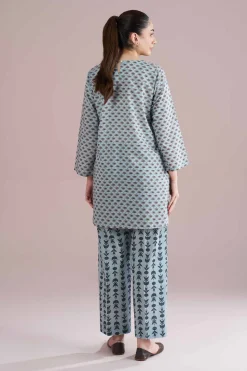 2 Piece - Printed Embroidered Suit - PE26-202