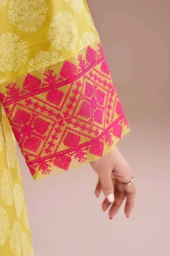 2 Piece - Printed Embroidered Suit - PE26-208