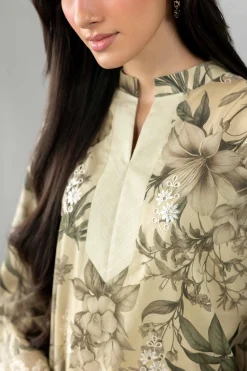 3 Piece - Printed Embroidered Suit - PE26-497