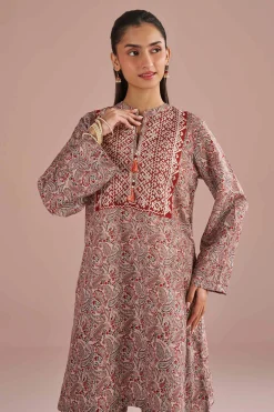 2 Piece - Printed Embroidered Suit - PE26-28