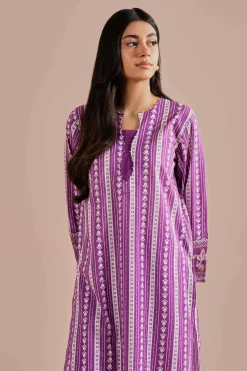 2 Piece - Printed Embroidered Suit - PE26-209