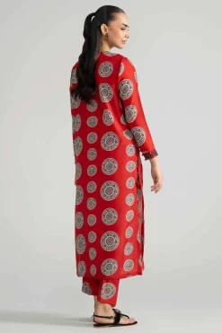 2 Piece - Printed Embroidered Suit - PE26-349