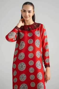 2 Piece - Printed Embroidered Suit - PE26-349