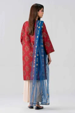 2 Piece - Printed Embroidered Suit - PE26-440