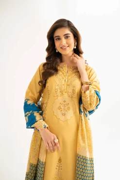 3 Piece - Printed Embroidered Suit - 42519168
