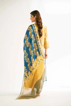 3 Piece - Printed Embroidered Suit - 42519168