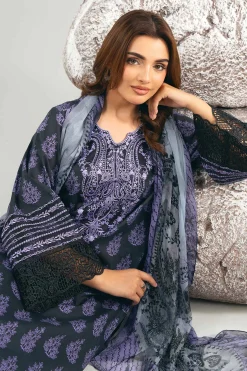 3 Piece - Printed Embroidered Suit - 42502029