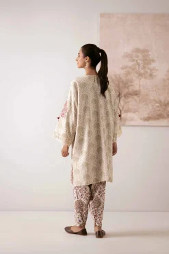 2 Piece - Printed Embroidered Suit - 42502810