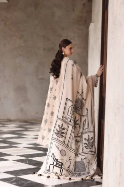 3 Piece - Printed Embroidered Suit - 42503724