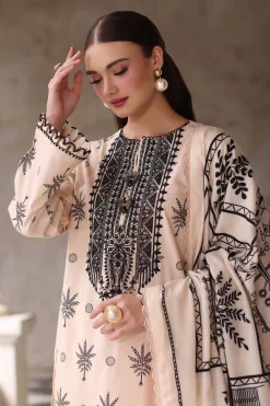 3 Piece - Printed Embroidered Suit - 42503724