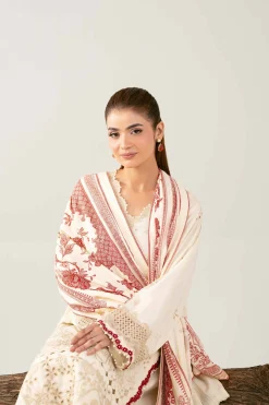 3 Piece - Printed Embroidered Suit - 42502746